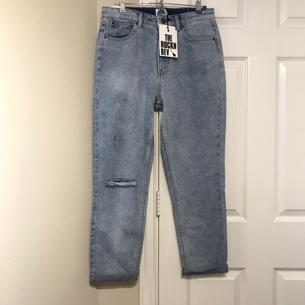 NWT The Rockn Rev Molly High Rise Mom Jean size 10